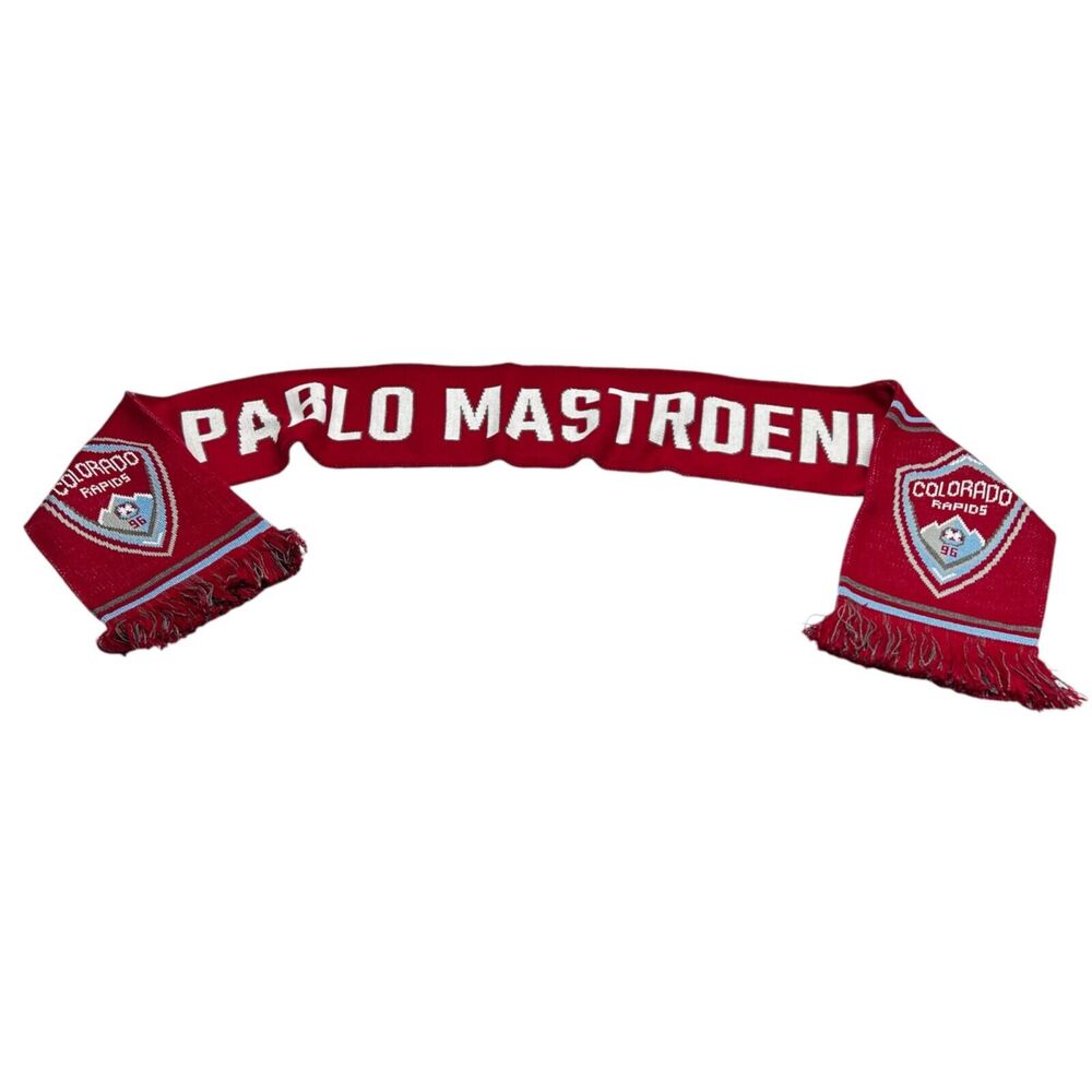 Ruffneck Colorado Rapids Pablo Mastroeni Red Scarf With Fringe MLS Soccer #25